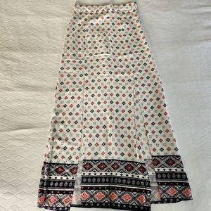 Cotton On white printed maxi skirt extra small xs
